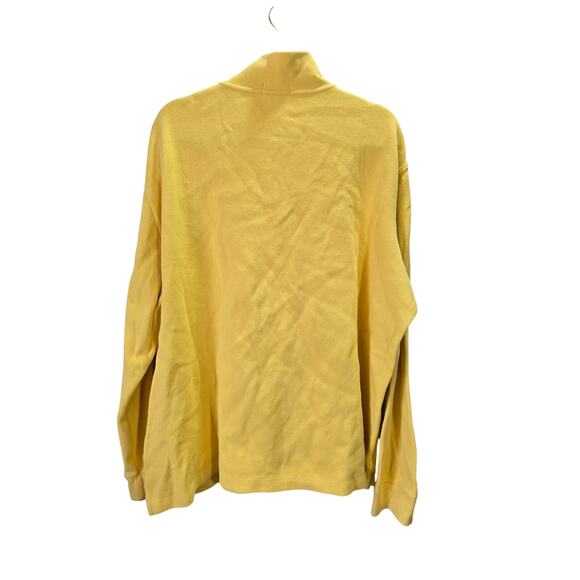 Polo Ralph Lauren Yellow Pullover 1/4 Zip Navy Pony Mens 2XL Great condition - Picture 2 of 5